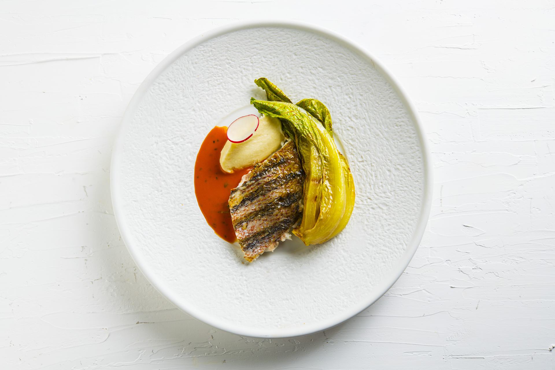 SEA BREAM WITH BISQUE & CAVIAR